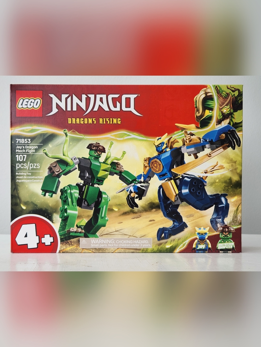 LEGO Ninjago Dragons Rising 71853 Jay's Dragon Mech Fight 107 Pcs 4+ Mint Cond
